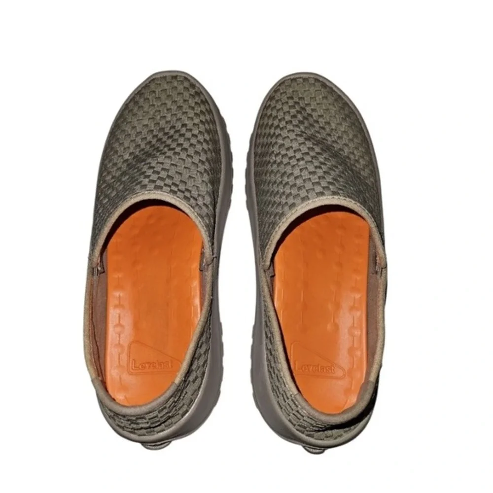 Levelast Men's Tan Woven Slip On Loafers Size 10